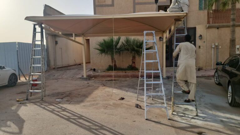 تركيب مظلات في المنطقة الشرقية